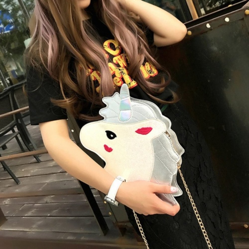 Unicorn Holo Holographic Silver Hologram Crossbody - Picture 5 of 8